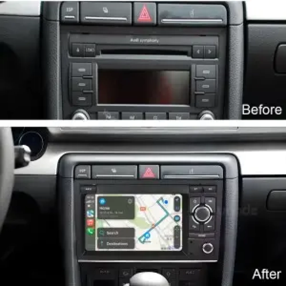 Audi A4 7 inch - CarPlay - Android - GPS Navigasyon - Multimedya Ekran 2003-2012