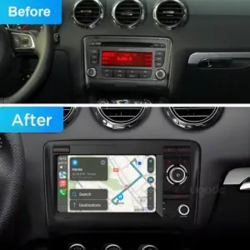 Audi TT 7 inch - CarPlay - Android - GPS Navigasyon - Multimedya Ekran 2004-2010