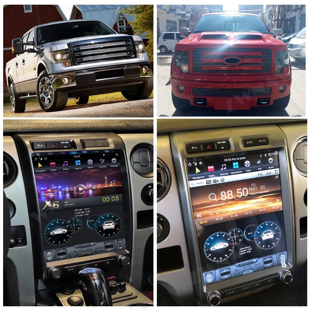 Ford F-150 (2009-2014) 12.1 İnç 1-DIN Tesla Tarzı Android Multimedya Sistemi