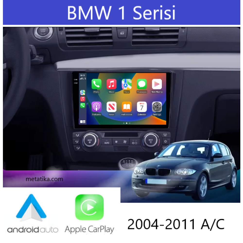 BMW 1 Serisi (2004-2011) Uyumlu Android Multimedya Navigasyon Sistemi
