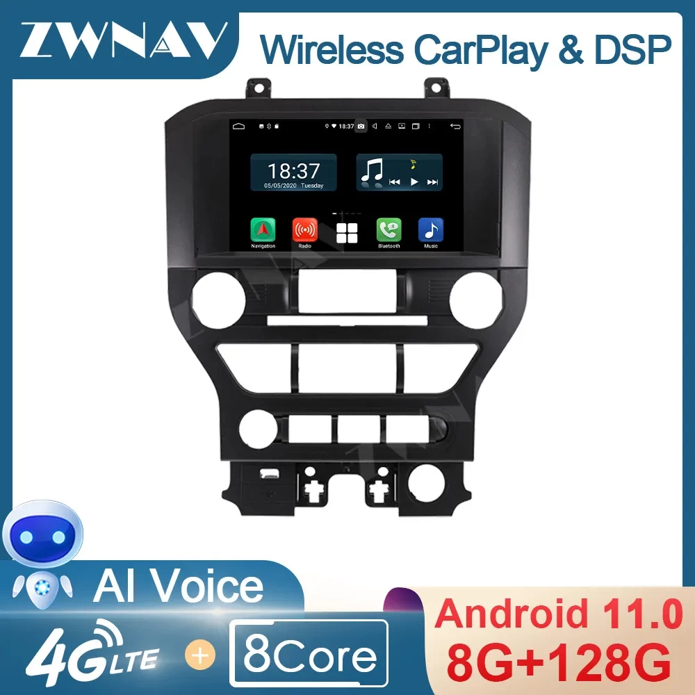 Ford Mustang (2015-2018) Android 12.0 Multimedya ve DSP Müzik Sistemi