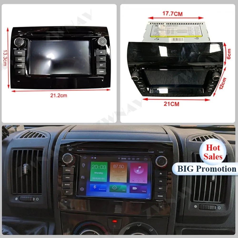 Fiat Ducato (2006-2019) İçin Kablosuz CarPlay & Android Multimedya Sistemi