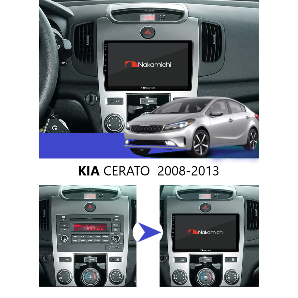 Kia Cerato (2008-2013) | Android Multimedya Navigasyon Sistemi (2GB RAM / 32GB ROM)