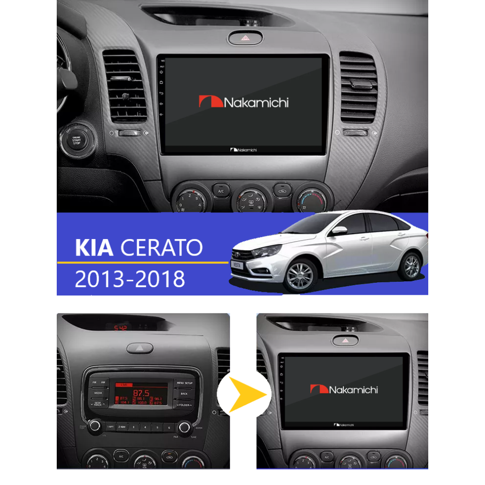 Kia Cerato (2013-2018) | Android Multimedya Navigasyon Sistemi (2GB RAM / 32GB ROM)
