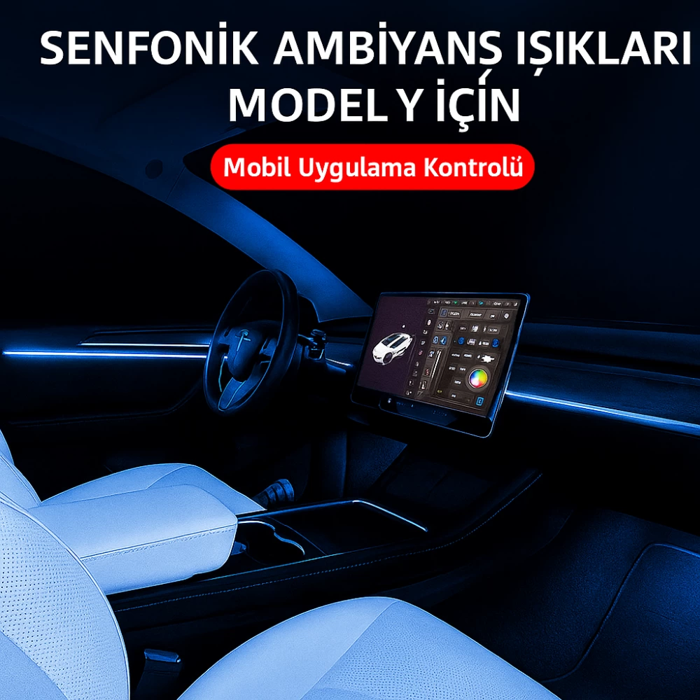 Tesla Model Y (2019-2024) LED İç Mekan Ambiyans Işık Seti