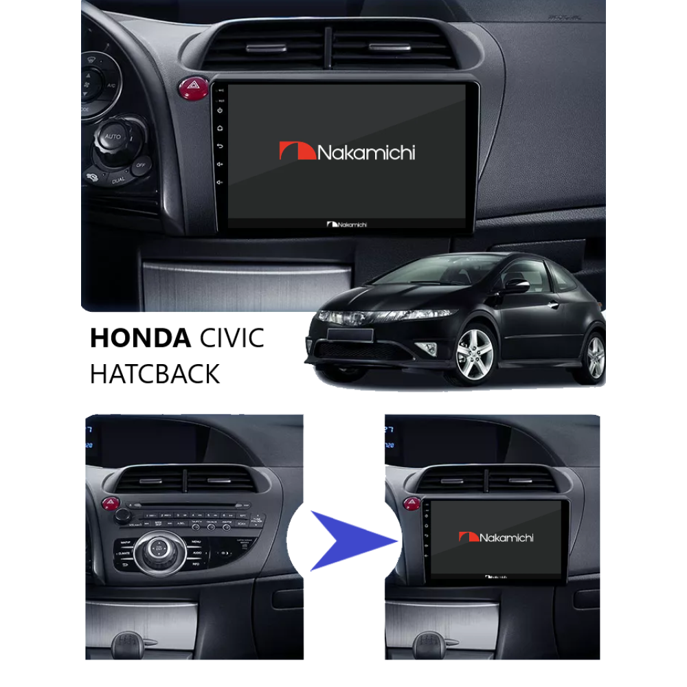 Honda Civic Hatchback (2006-2012) Uyumlu Android Multimedya Navigasyon Sistemi