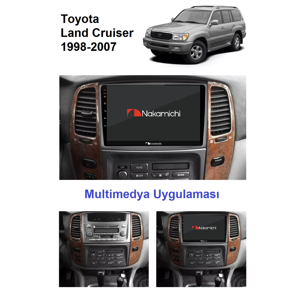 Toyota Land Cruiser (1998-2007) | Android Multimedya Navigasyon Sistemi