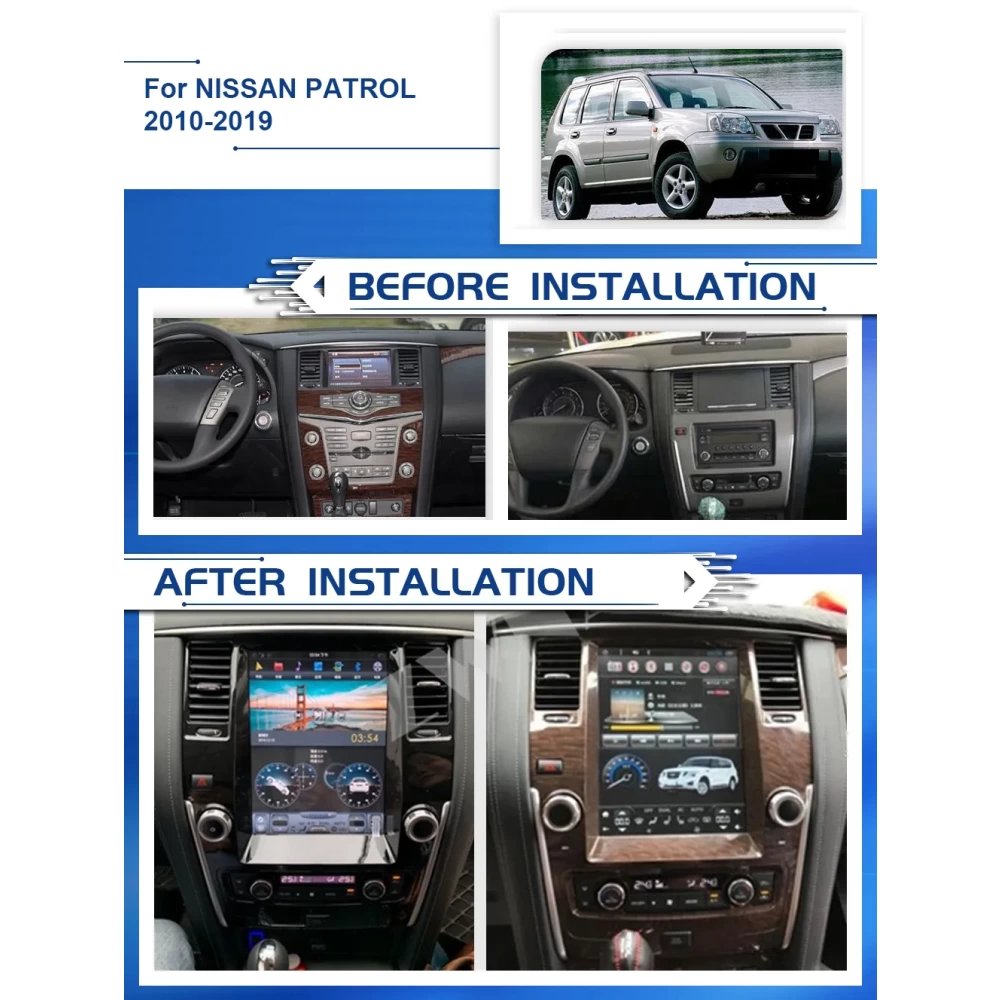 Nissan Patrol (2010-2017) Tesla Stil Android Multimedya Ünitesi