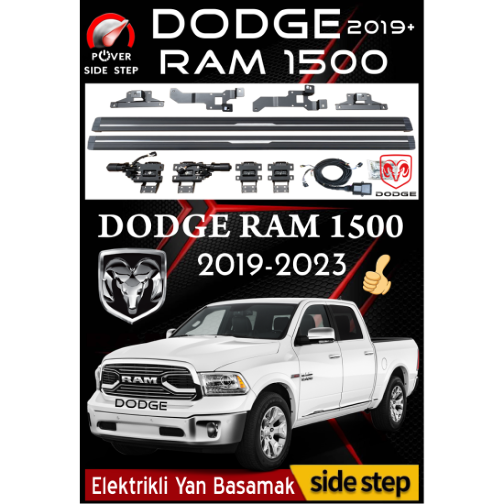 Dodge RAM Elektrikli Yan Basamak 1500 2019-2023