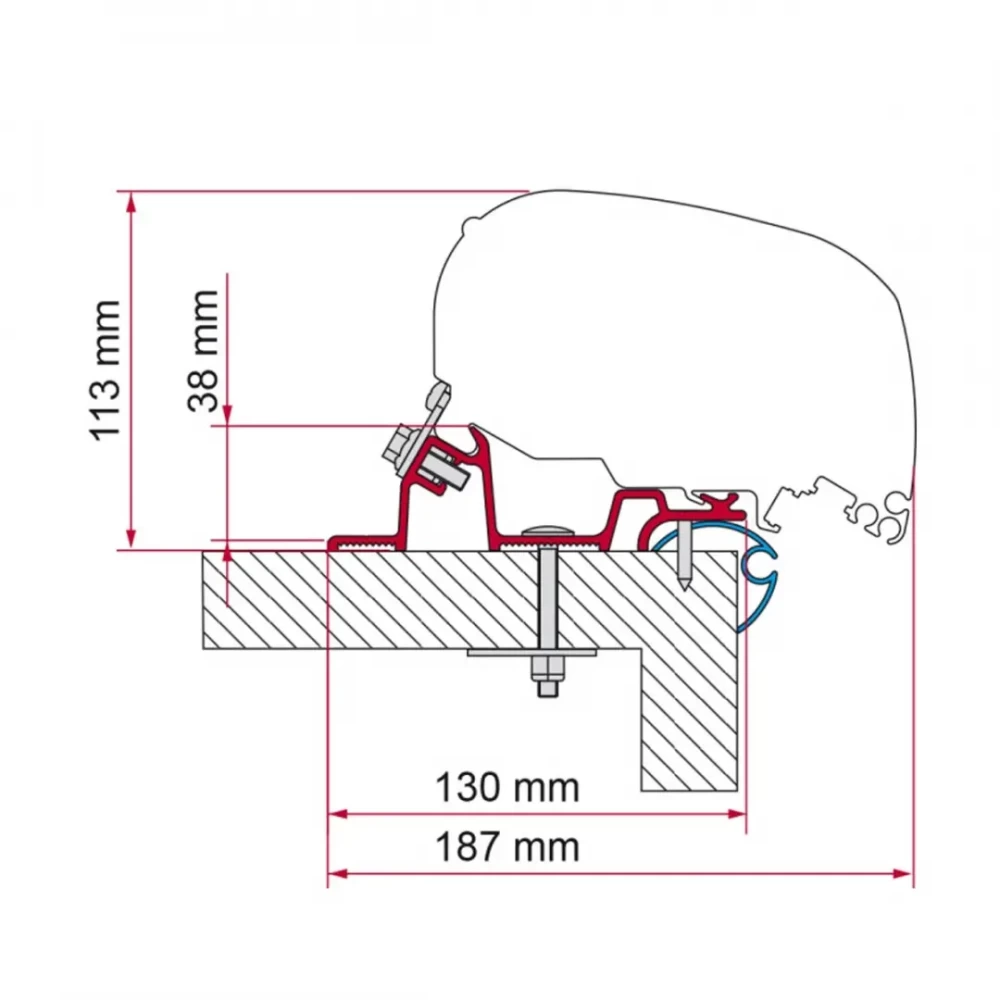 Fiamma F65s Serisi Karavan Kit Standart Tente Montaj Braketi