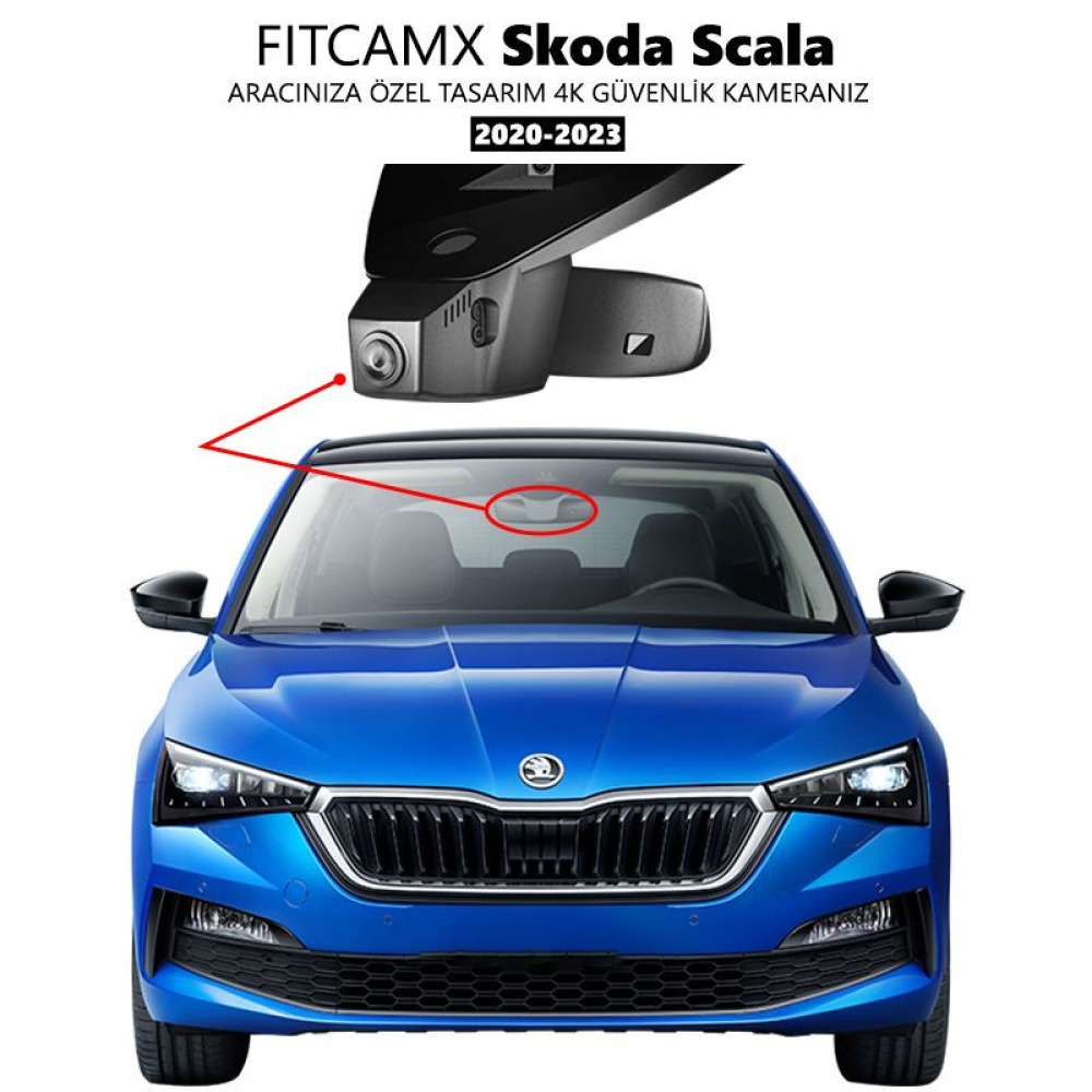 Skoda Scala Modele Özel 4K Araç Kamerası (2020-2023) (Model C)