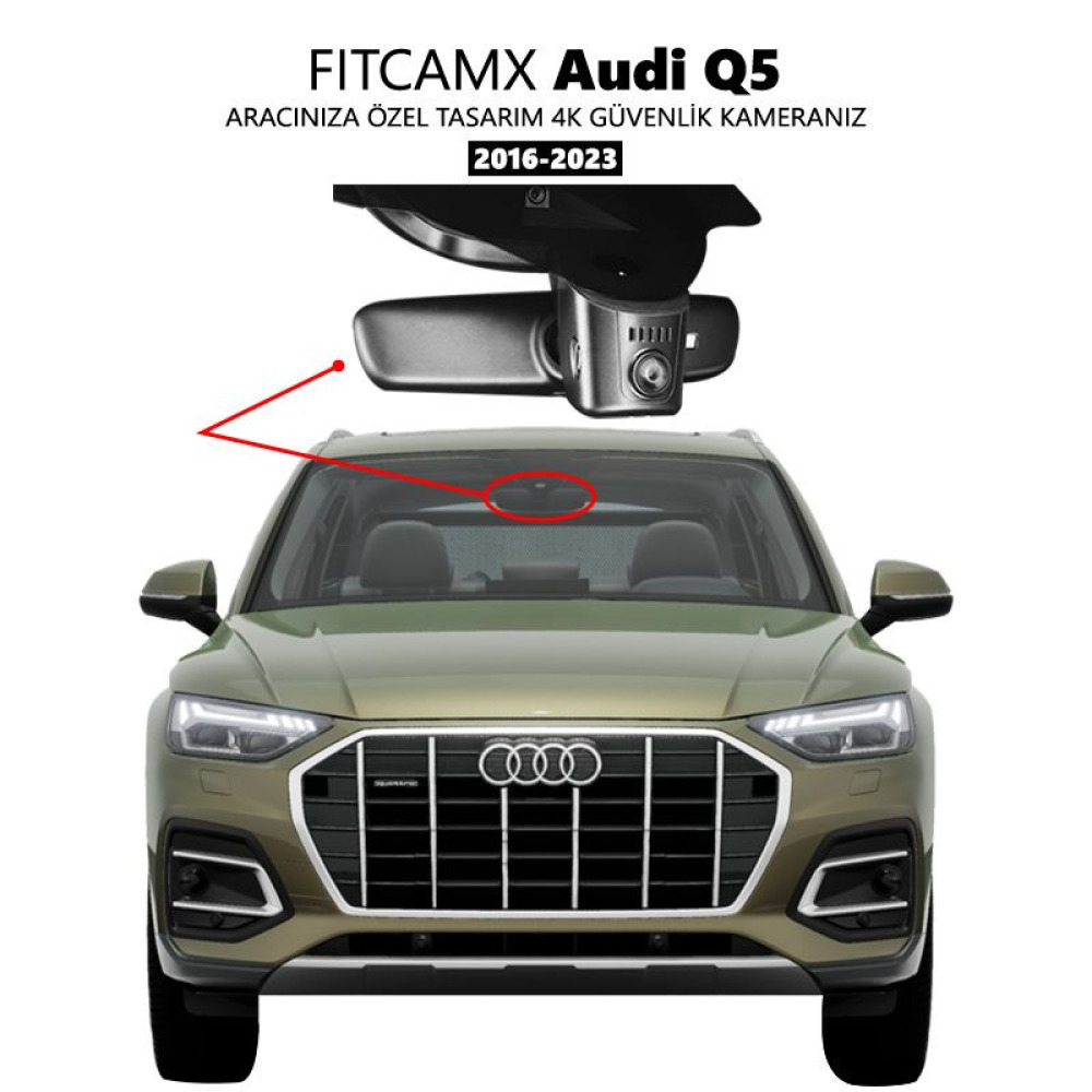 Audi Q5 Modele Özel 4K Araç Kamerası (2016-2023)