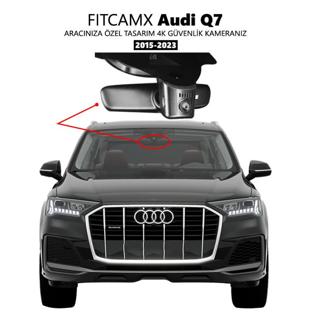 Audi Q7 Modele Özel 4K Araç Kamerası (2015-2023)