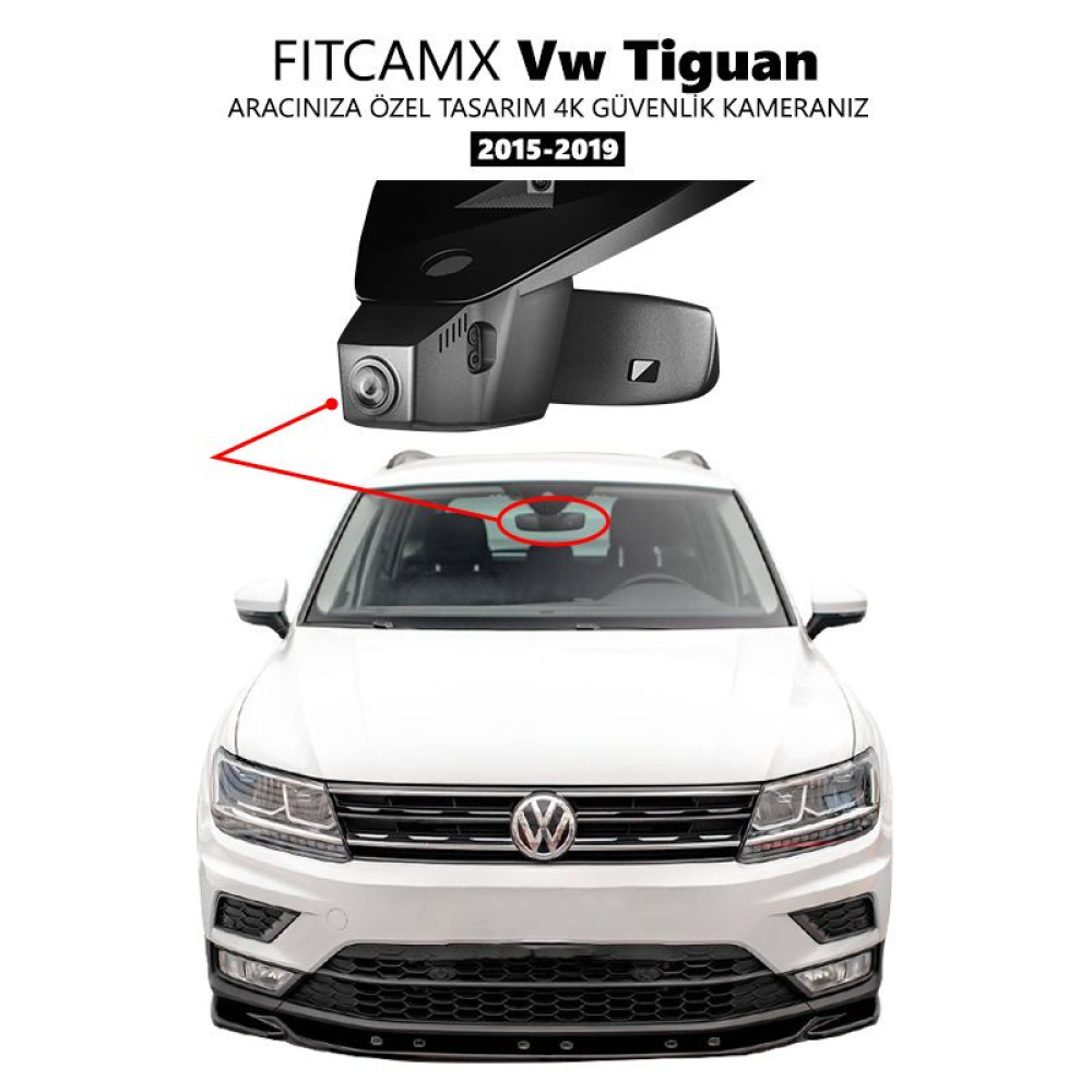 Volkswagen Tiguan Modele Özel 4K Araç Kamerası (2015-2023) (Model C)