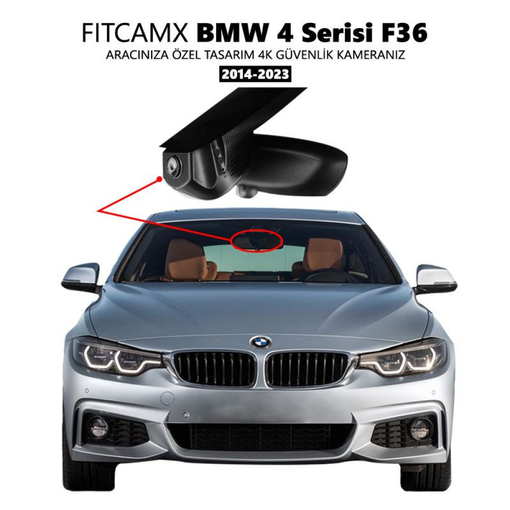 BMW 4 Serisi Gran Coupe F36 Modele Özel 4K Araç Kamerası (2014-2023) (Model A)