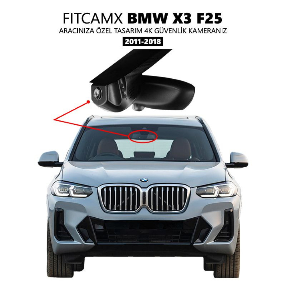 BMW X3 F25 Modele Özel 4K Araç Kamerası (2011-2018) (Model A)