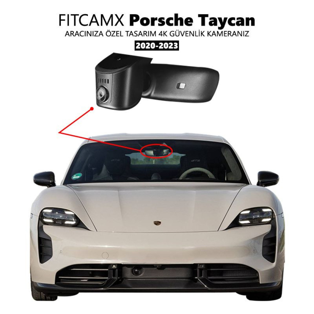 Porsche Taycan Modele Özel 4K Araç Kamerası (2020-2023)