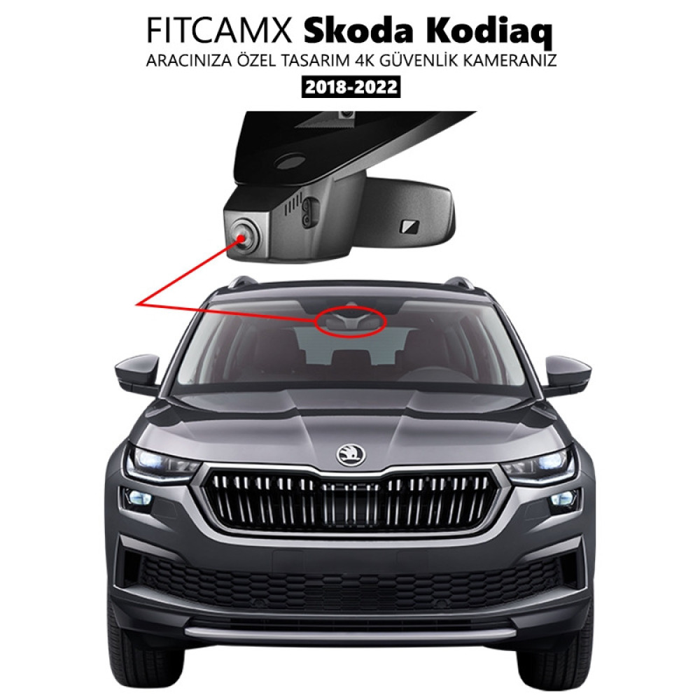 Skoda Kodiaq Modele Özel 4K Araç Kamerası (2018-2022) (Model A)