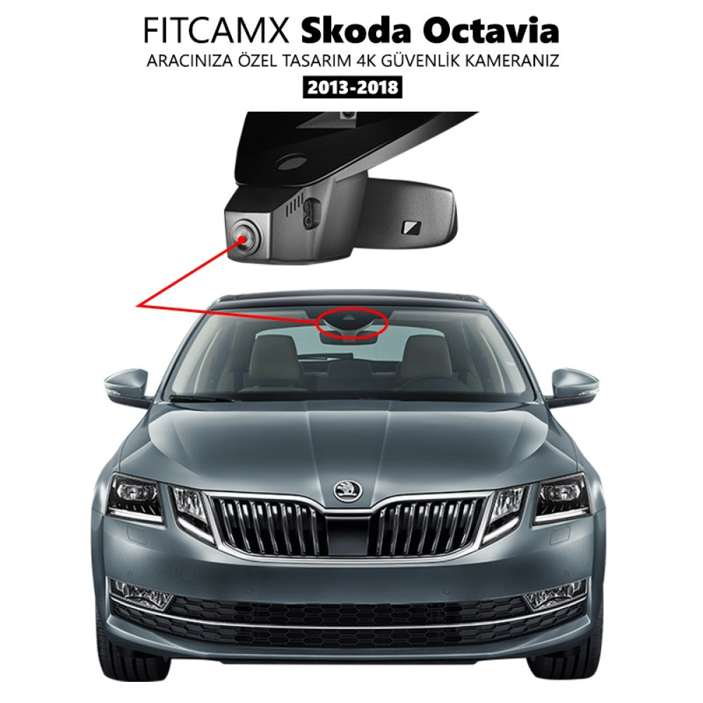 Skoda Octavia 3 Modele Özel 4K Araç Kamerası (2013-2018) (Model 8677)