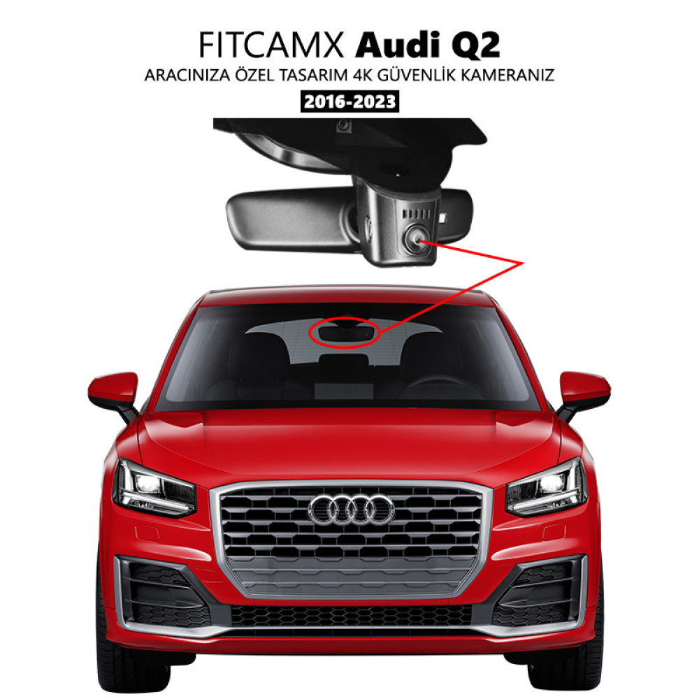 Audi Q2 Modele Özel 4K Araç Kamerası (2016-2023)
