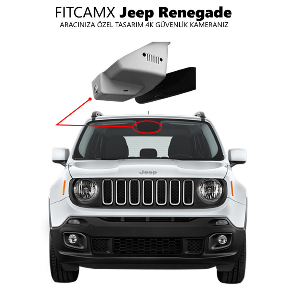Jeep Renegade Modele Özel 4K Araç Kamerası (2018-2023)
