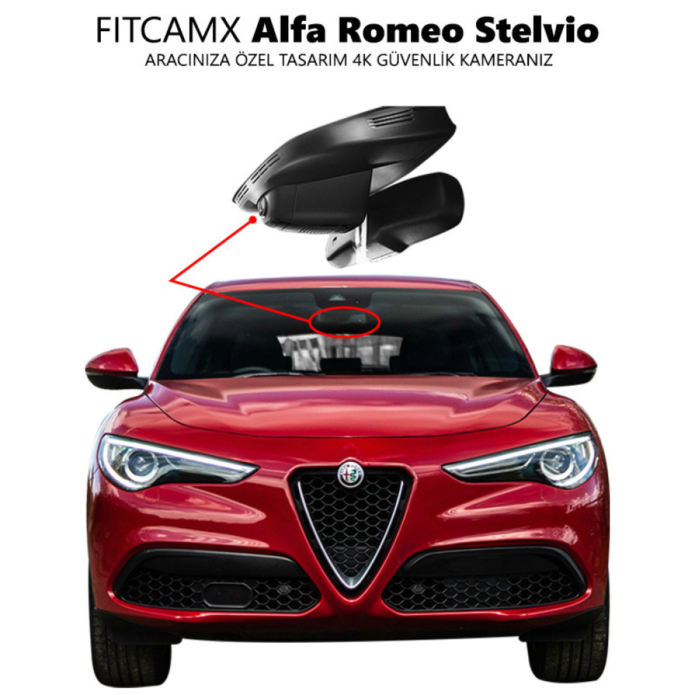 Alfa Romeo Stelvio Modele Özel 4K Araç Kamerası (2017-2023)