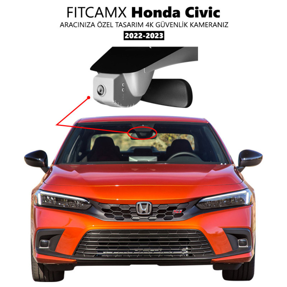 Honda Civic Modele Özel 4K Araç Kamerası (2022-2023)