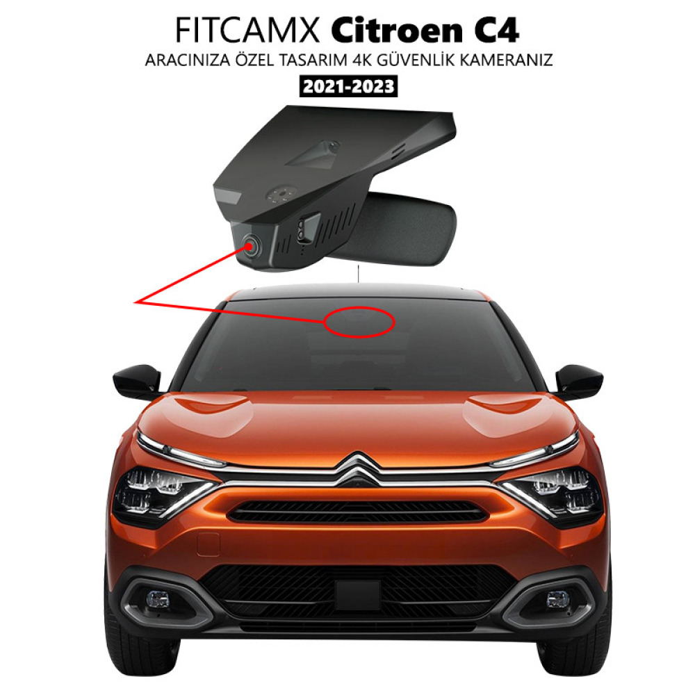 Citroen C4 Modele Özel 4K Araç Kamerası (2021-2023)