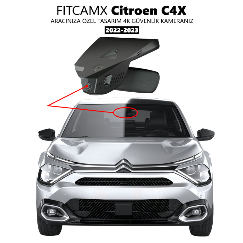 Citroen C4X Modele Özel 4K Araç Kamerası (2022-2023)