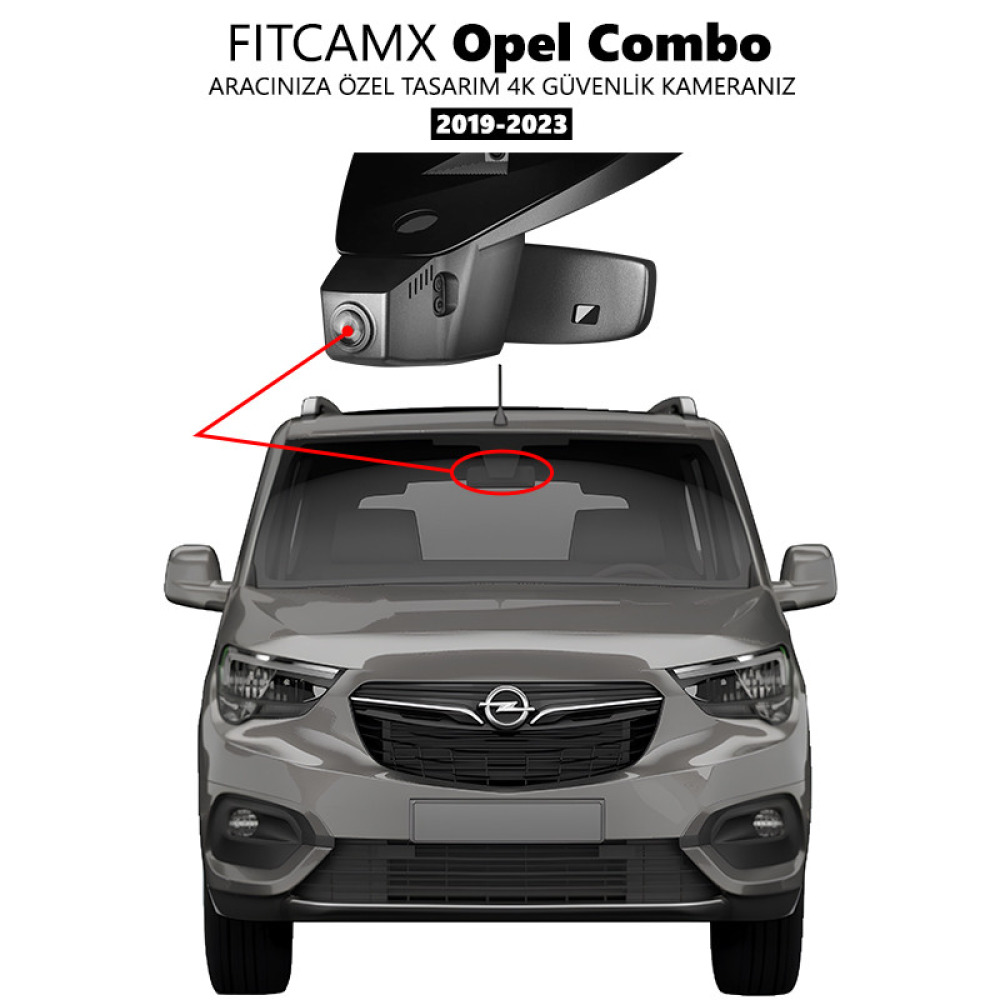 Opel Combo Modele Özel 4K Araç Kamerası (2019-2023)