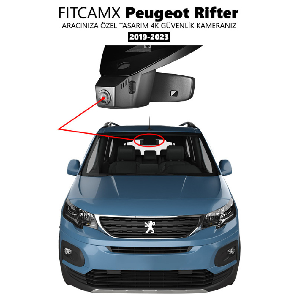 Peugeot Rifter Modele Özel 4K Araç Kamerası (2019-2023)