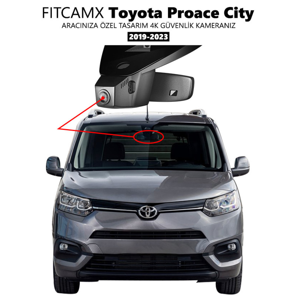 Toyota Proace City Modele Özel 4K Araç Kamerası (2019-2023)