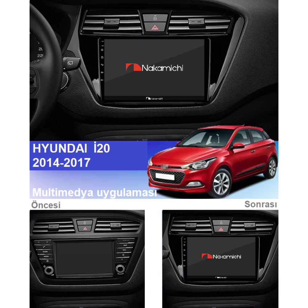 Hyundai i20 (2014-2017) | 2+32GB | Uyumlu Android Multimedya Navigasyon Sistemi