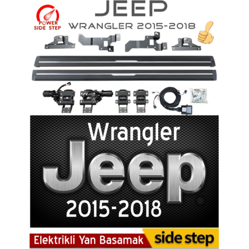 Jeep Wrangler Elektrikli Yan Basamak 2015-2018