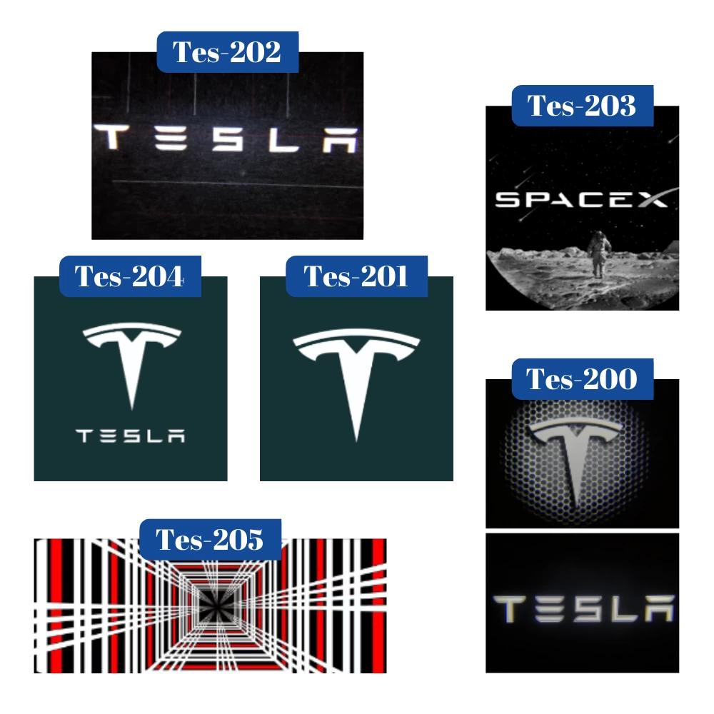 Tesla Model Y Juniper 2025- // Model Y 2019-2024 Araç Kapısı LED Projektör Işığı ( Plaid ) 1 Kutu 2 Adet