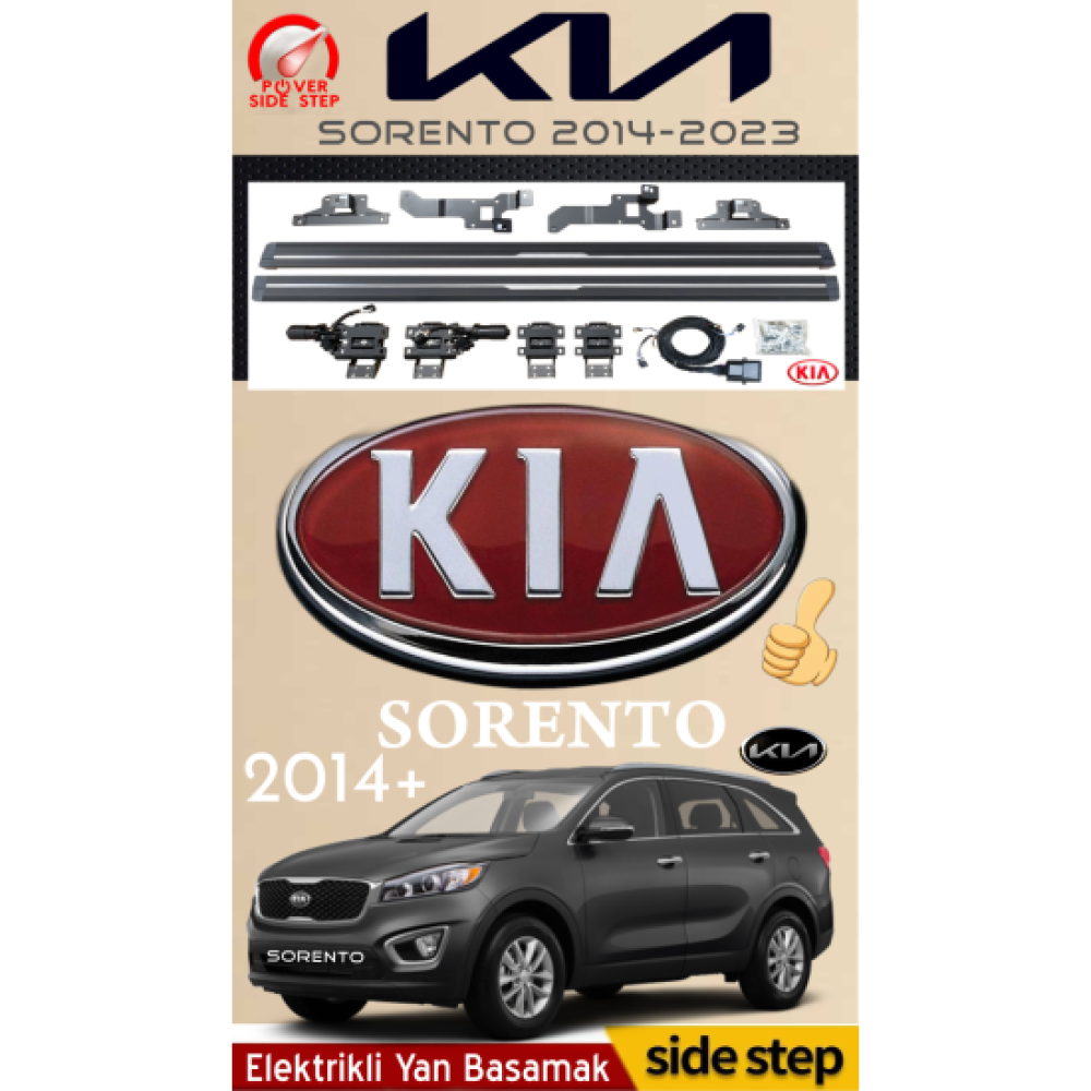 Kia Sorento Elektrikli Yan Basamak 2014-2023