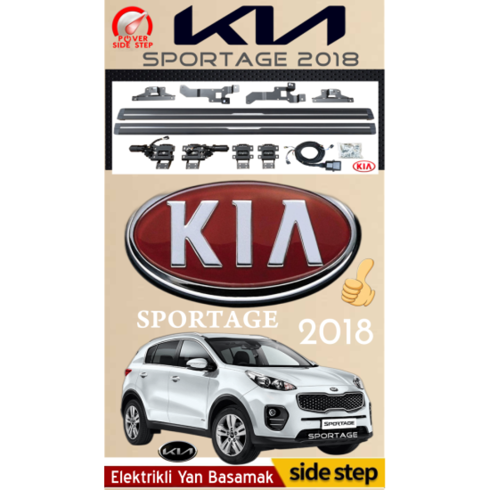Kia Sportage Elektrikli Yan Basamak 2018