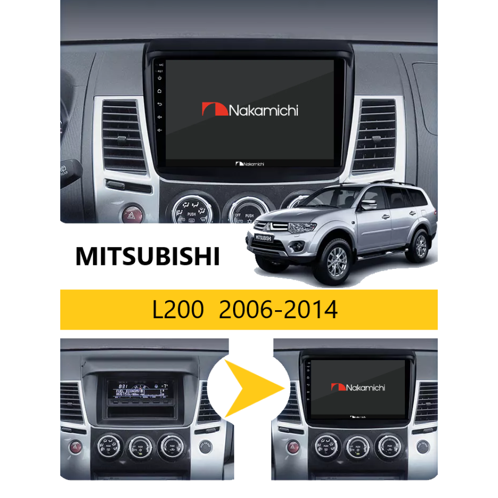Mitsubishi L200 (2006-2014) | Android Multimedya Navigasyon Sistemi