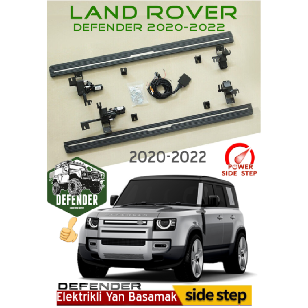 Land Rover Defender 2 Kapı Elektrikli Yan Basamak 2020-2022