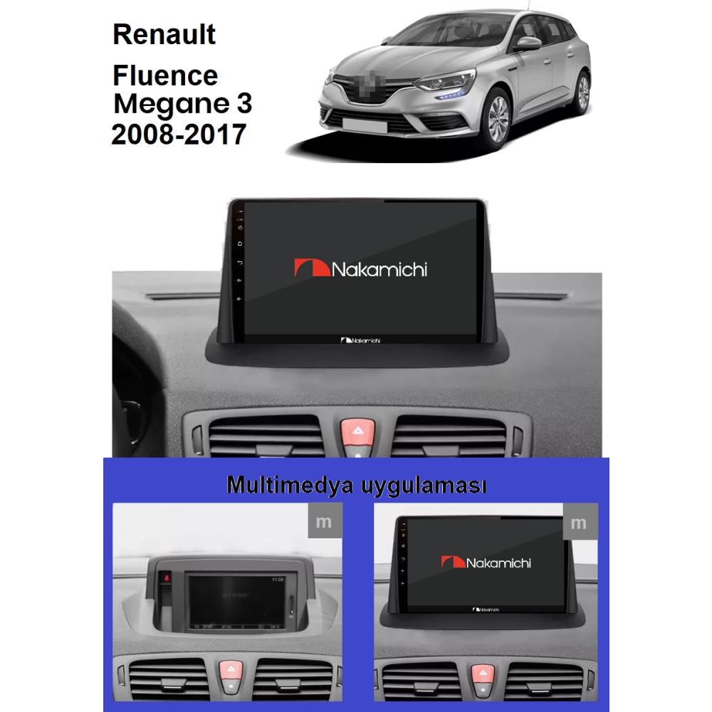 Renault Megane 3 (2008-2014) | Android Multimedya Navigasyon Sistemi
