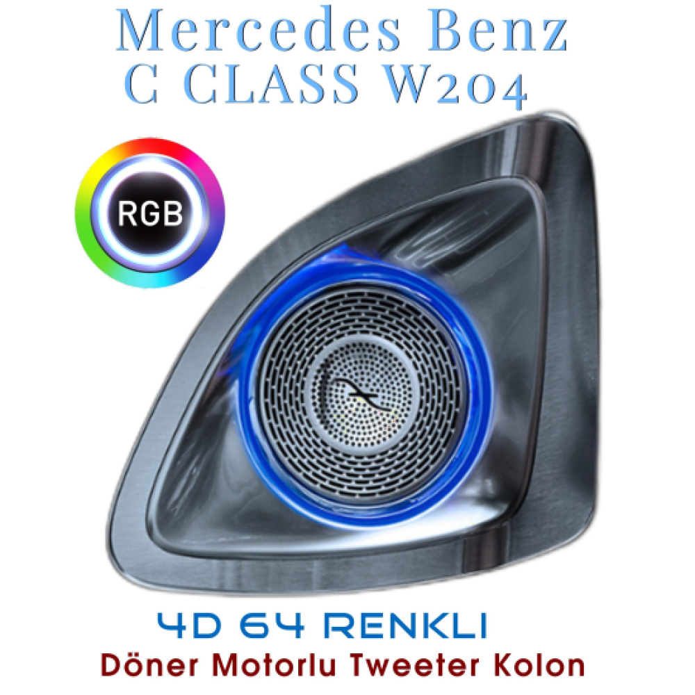 Mercedes W204 C Sınıf 64 Renk 4D Ambians Led Tweeter Hoparlör