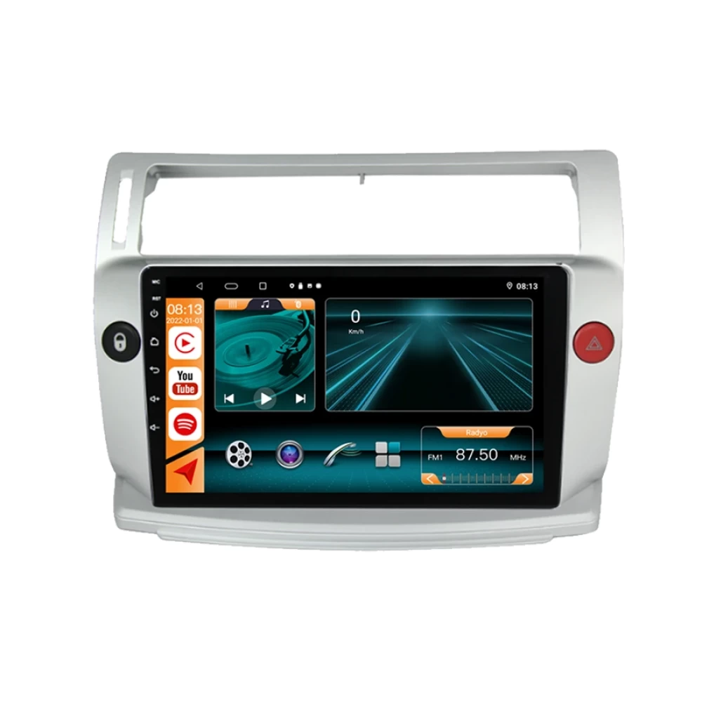 Citroen C4 (2005-2006-2007-2008-2009-2010-2011) 9 İnç Android Multimedya & Navigasyon Sistemi