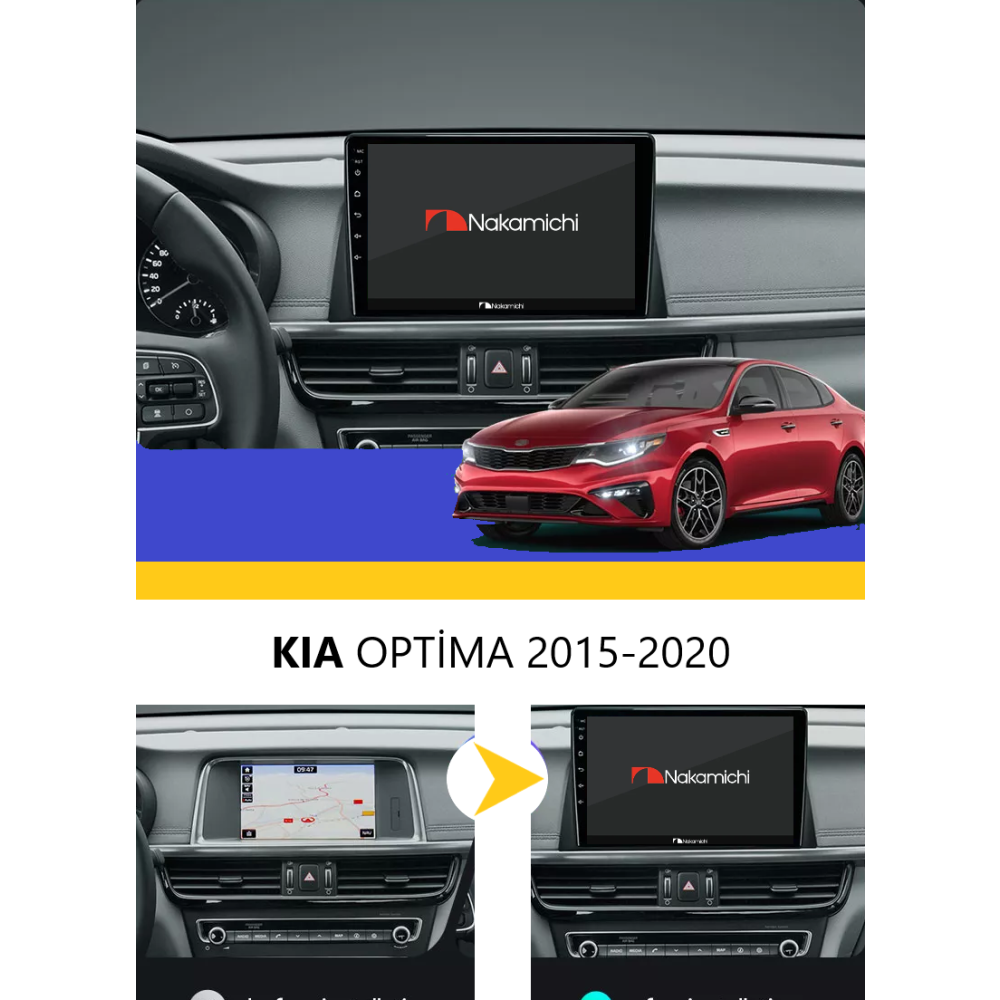 Kia Optima (2015-2020) | Android Multimedya Navigasyon Sistemi