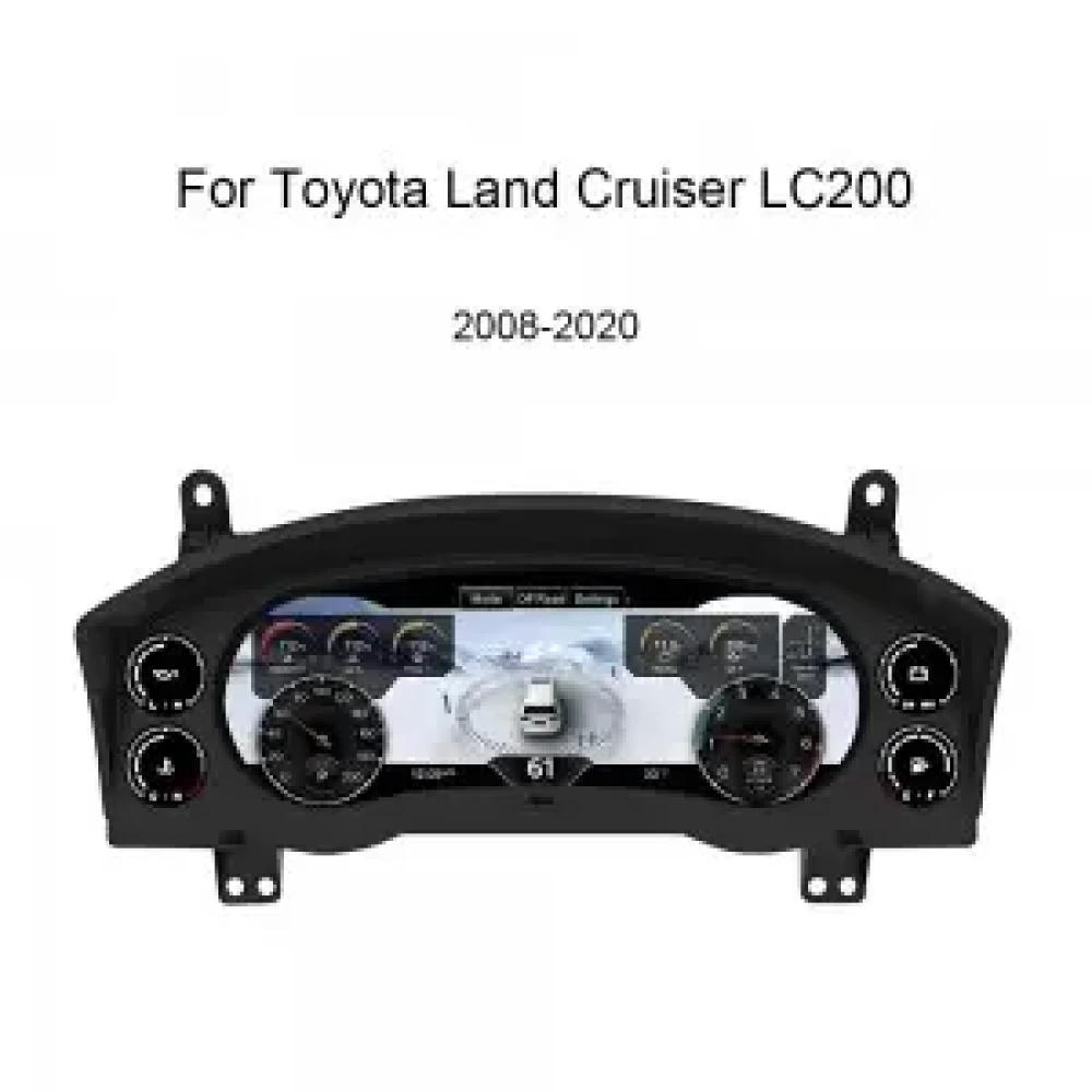 Toyota Land Cruiser LC200 12.3 inch Dijital Gösterge Paneli / Full LCD Hız Göstergesi 2008-2020