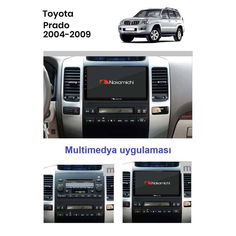 Toyota Prado (2004-2009) | Android Multimedya Navigasyon Sistemi