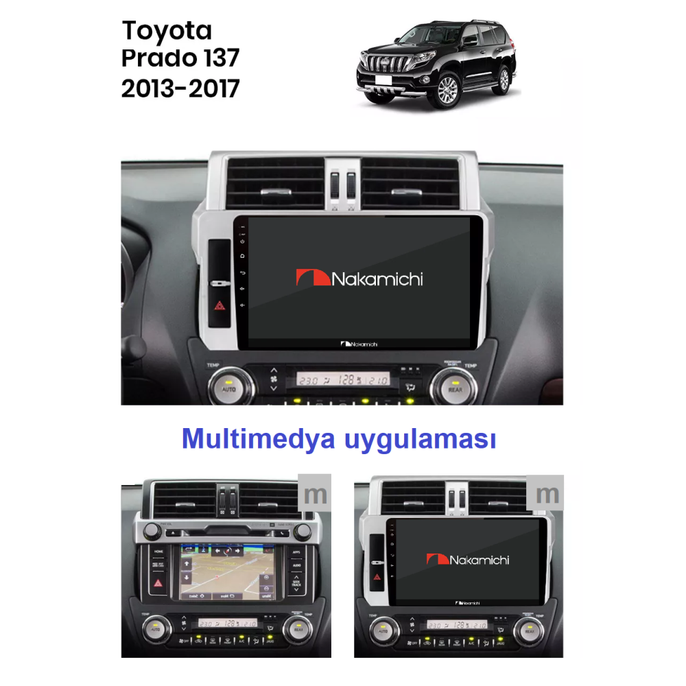 Toyota Prado (2013-2017) | Android Multimedya Navigasyon Sistemi