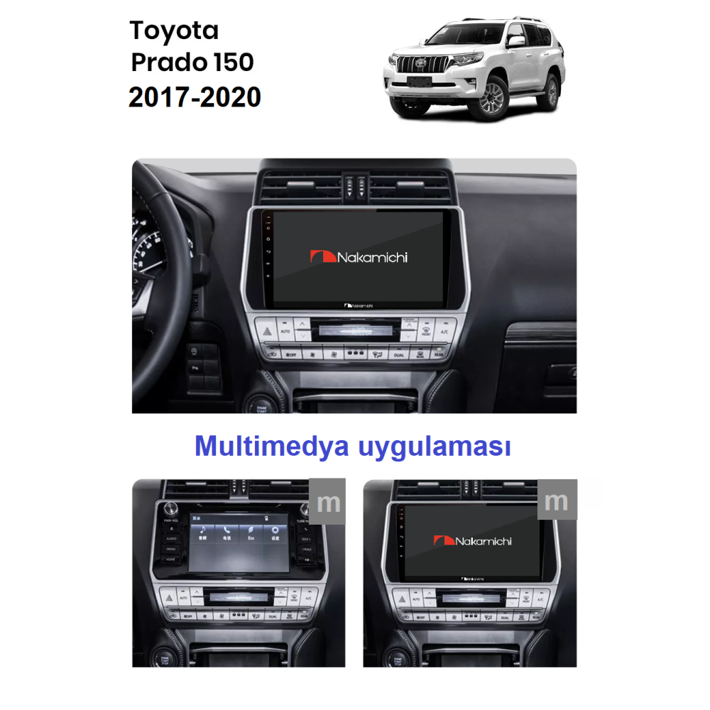 Toyota Prado (2017-2020) | Android Multimedya Navigasyon Sistemi