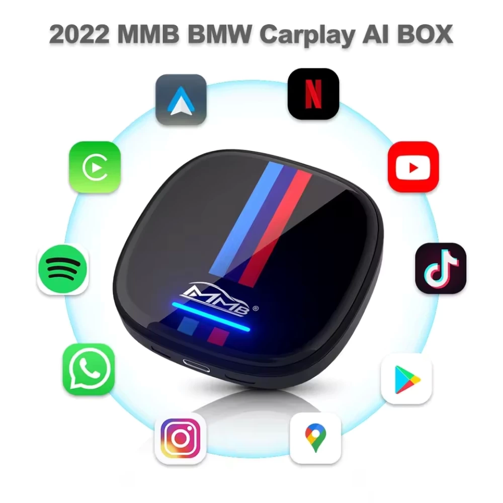 MMB BMW 2.0 Android 13 8+128GB-Kablosuz Wireless CarPlay Android Box-Wi-Fi Hotspot SIM Kart HDMI Output Google Play Store Netflix Youtube Destekli