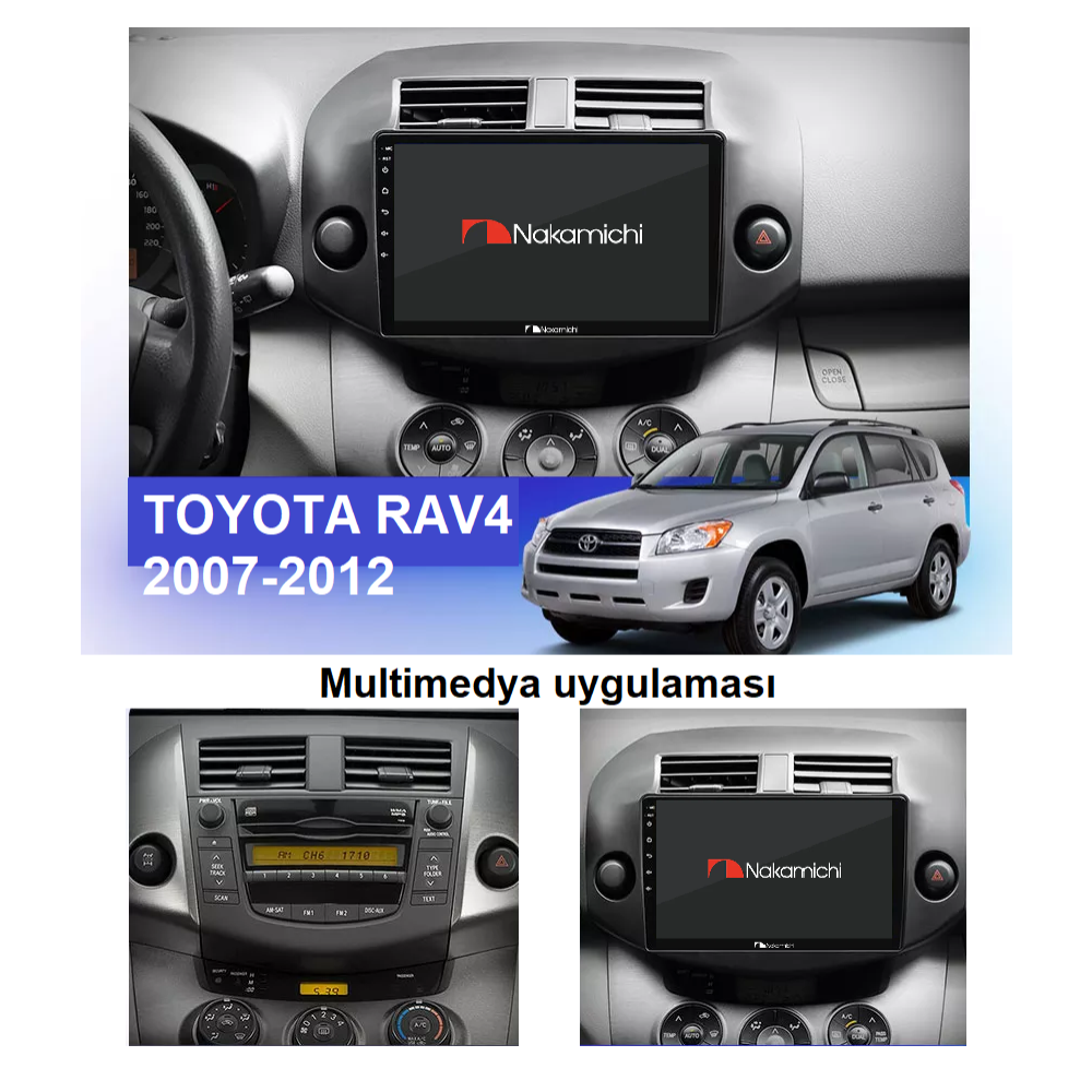 Toyota RAV4 (2007-2012) | Android Multimedya Navigasyon Sistemi