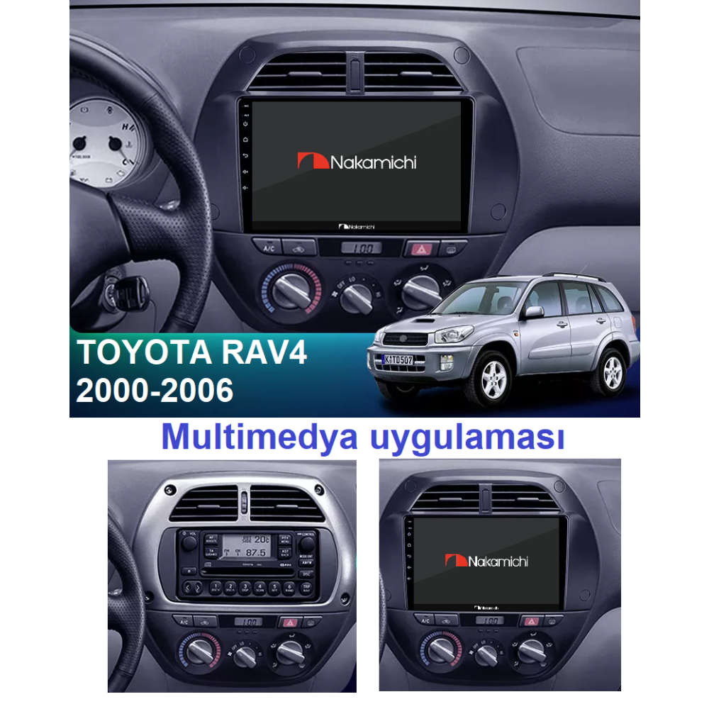 Toyota RAV4 (2000-2006) | Android Multimedya Navigasyon Sistemi